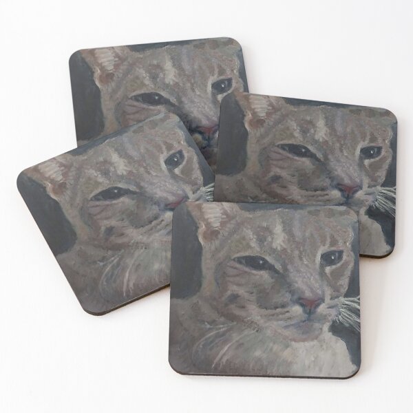 Item preview, Cat Portrait Painting designed and sold by singedhollyart.