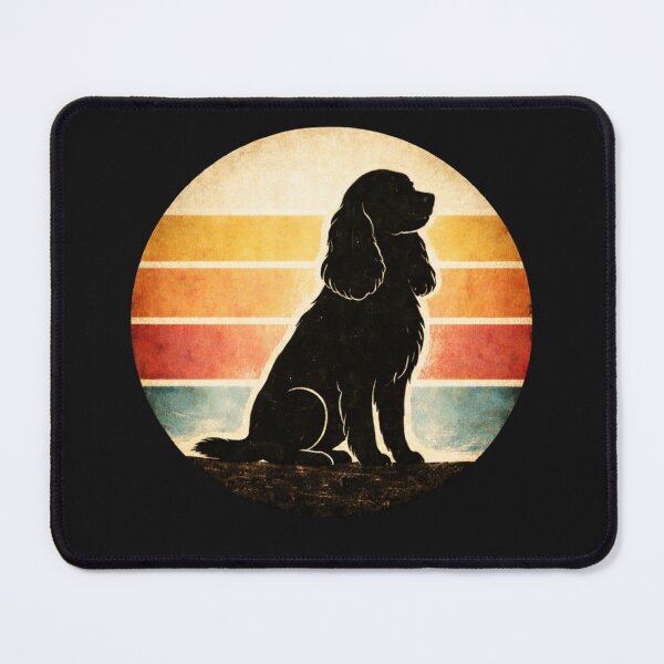 Item preview, Spaniel Vintage Sunset Silhouette T-Shirt, Gentle Dog Lover Gift, Cocker Spaniel Graphic Tee, Retro Minimalist Pet Design designed and sold by ZEBBEDE - Minimal Streetwear .