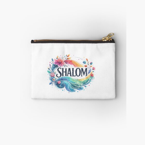 Item preview, Shalom Colorful Floral Wave Art designed and sold by Thank-HaShem.