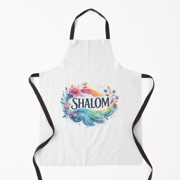 Item preview, Shalom Colorful Floral Wave Art designed and sold by Thank-HaShem.