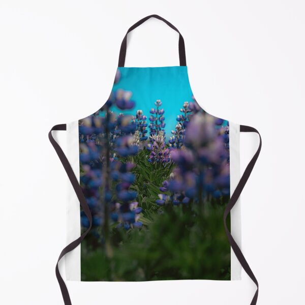 Item preview, Lupine Field Blooming Under Teal Sky False Pass Alaska Photography designed and sold by Elwynn WildLight Photography.