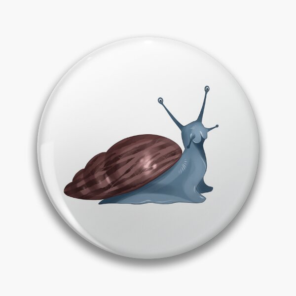 Item preview, Snail crawls on a white background with a large shell and visible tentacles during the daytime designed and sold by Ms. Iryna.