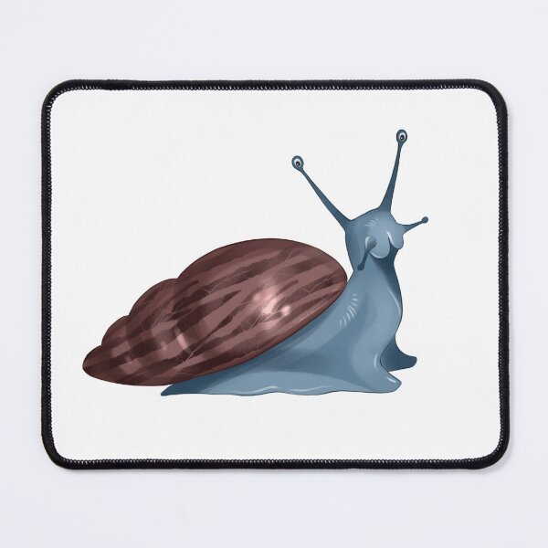 Item preview, Snail crawls on a white background with a large shell and visible tentacles during the daytime designed and sold by Ms. Iryna.
