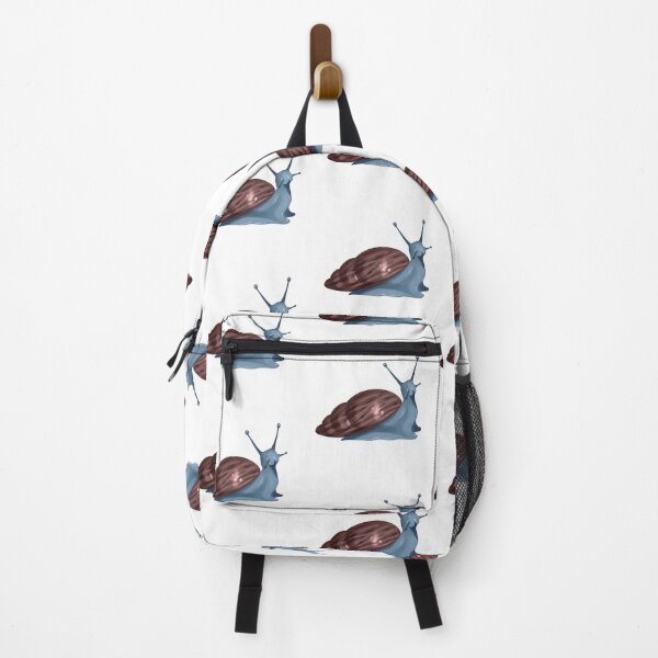 Item preview, Snail crawls on a white background with a large shell and visible tentacles during the daytime designed and sold by Ms. Iryna.