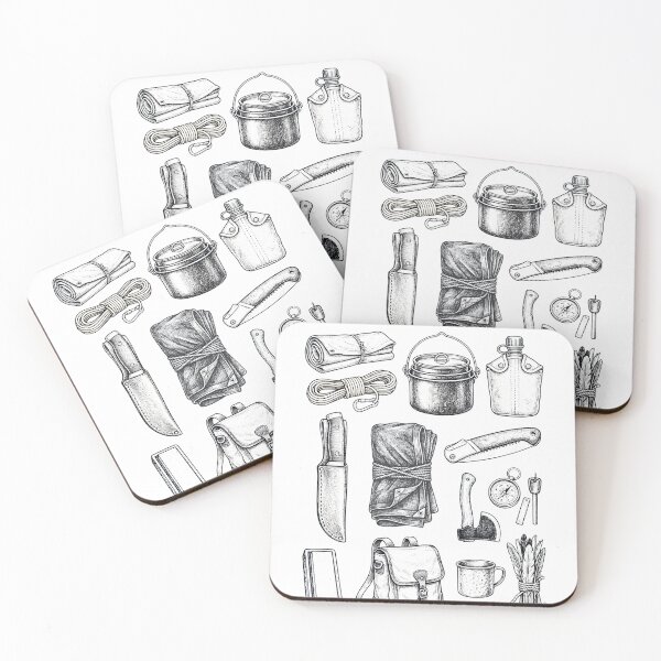 Item preview, Bushcraft Essentials Vintage Tatoo Camping Graphic designed and sold by KRBN-Studio.