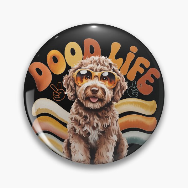 Item preview, Doodle Dogs Retro Groovy Goldendoodle Sunglasses Peace Sign Funny Dood Life Doodles Dog Mom Gift designed and sold by tamdevo1.