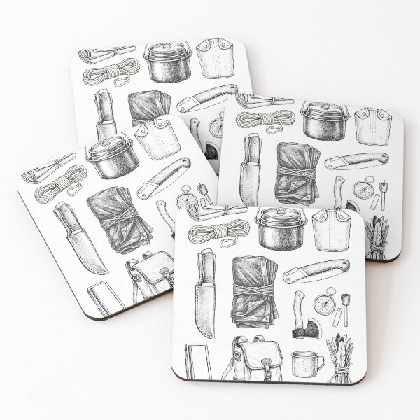 Item preview, Bushcraft Essentials Vintage Tattoo Camping Graphic designed and sold by KRBN-Studio.