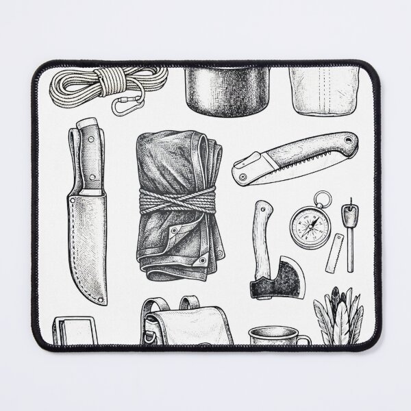 Item preview, Bushcraft Essentials Vintage Tattoo Camping Graphic designed and sold by KRBN-Studio.
