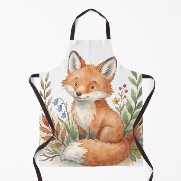 Item preview, Cute Baby Fox Watercolor - Whimsical Woodland Nursery Art designed and sold by RubisLeaf.