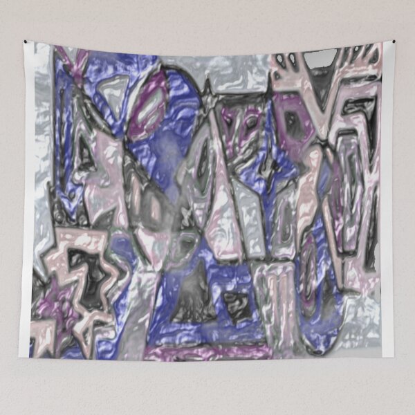 Item preview, signal distortion wrinkled varnish colorful geometric abstract design designed and sold by SmashingDeals.