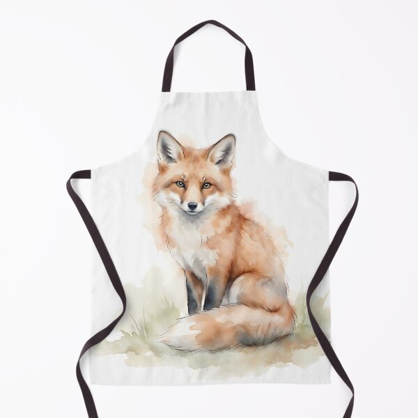 Item preview, Red Fox Watercolor Portrait - Elegant Woodland Wildlife Art designed and sold by RubisLeaf.