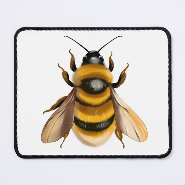 Item preview, Bee on white background with clear details of wings and body structure showing natural colors and patterns designed and sold by Ms. Iryna.
