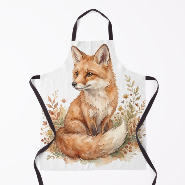 Item preview, Fox Watercolor Illustration - Wildflower Woodland Animal Art designed and sold by RubisLeaf.