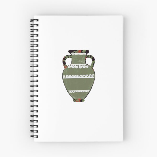 Item preview, Amphora in Greek style. Green color with textures .Hand drawn art. designed and sold by TaniaArtDesign.