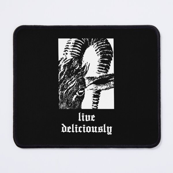 Item preview, live deliciously (white text) designed and sold by SlurmzMcKenzie.