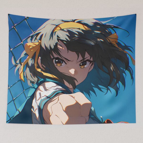 Item preview, Haruhi Suzumiya Dynamic Sky Confidence Melancholy Suzumiya Anime Girl Drive designed and sold by Tokyonomad.