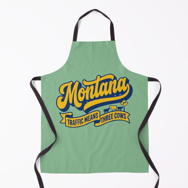 Item preview, Vintage Montana Retro Baseball Script Slogan Traffic Means Three Cows designed and sold by Cozy-Old-Pub.