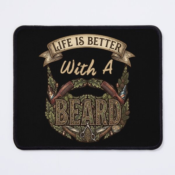 Item preview, Life Is Better With A Beard - Vintage Barber Style  designed and sold by SidTastic .