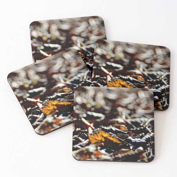Item preview, Autumn Leaves Bokeh – Warm Fall Nature Aesthetic Background designed and sold by onubi.