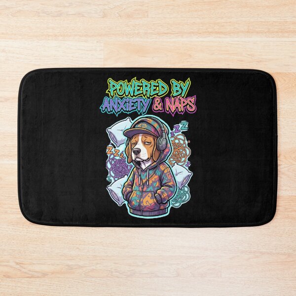 Item preview, Beagle Powered By Anxiety And Naps Hip Hop Design designed and sold by Tong4130.
