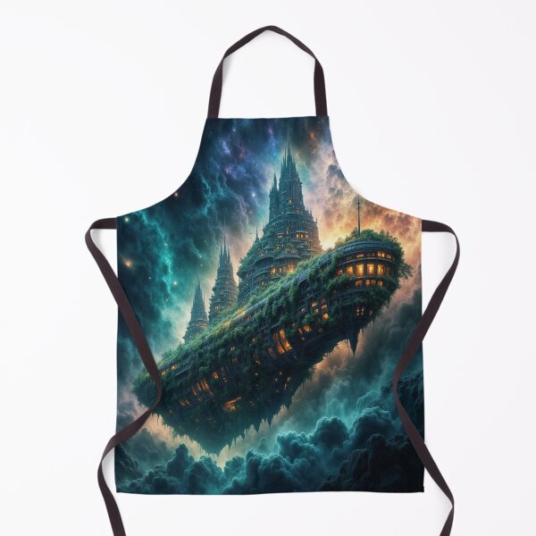 Item preview, Floating Cosmic City in Mystic Sky with Nature‑Tech Fantasy Architecture designed and sold by FotoworldEdel.