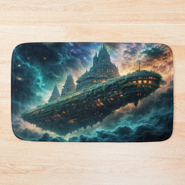 Item preview, Floating Cosmic City in Mystic Sky with Nature‑Tech Fantasy Architecture designed and sold by FotoworldEdel.