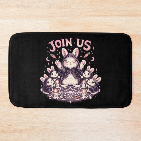 Item preview, Cute Occult Bunny Coven – Funny Witch Rabbits Summoning Circle designed and sold by SidTastic .