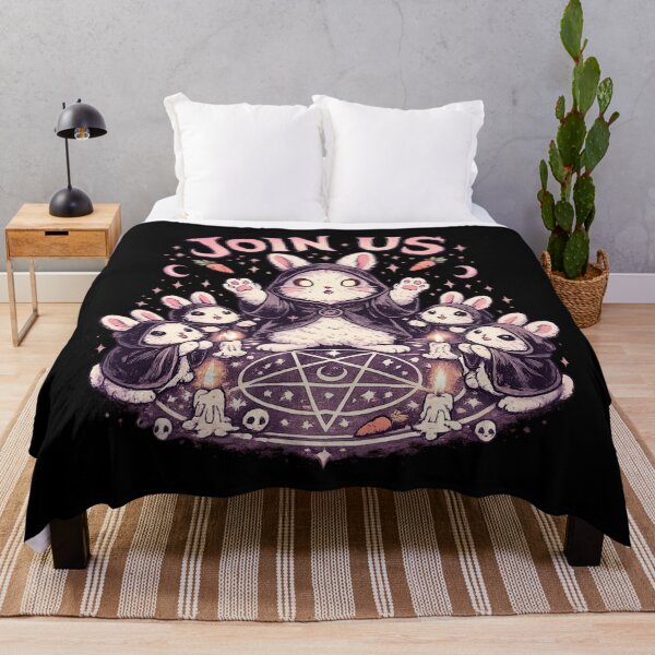 Item preview, Cute Occult Bunny Coven – Funny Witch Rabbits Summoning Circle designed and sold by SidTastic .