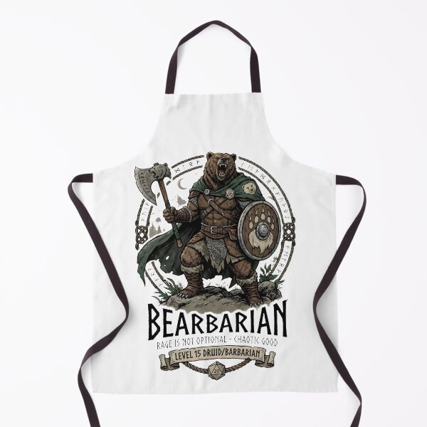 Item preview, Bear Barbarian Druid Broad Game Art - Tabletop RPG Fantasy Gamer Gift designed and sold by RubisLeaf.