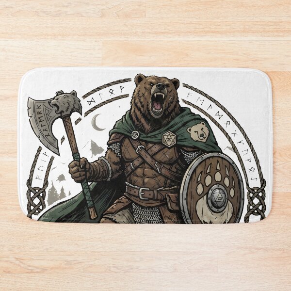 Item preview, Bear Barbarian Druid Broad Game Art - Tabletop RPG Fantasy Gamer Gift designed and sold by RubisLeaf.