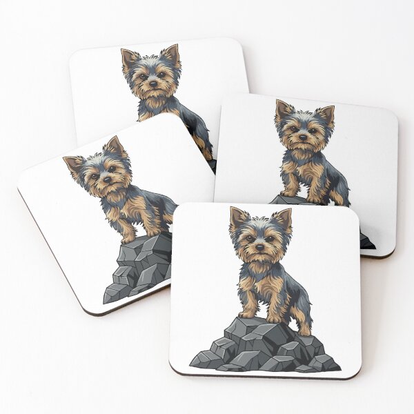 Item preview, Yorkshire Terrier Dog on Rock: Proud Portrait designed and sold by PixelStudioBe.