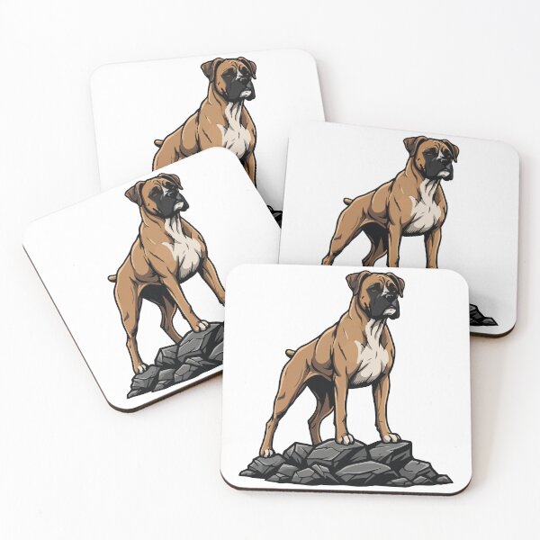 Item preview, Boxer Dog on Rock: Powerful and Noble Portrait designed and sold by PixelStudioBe.