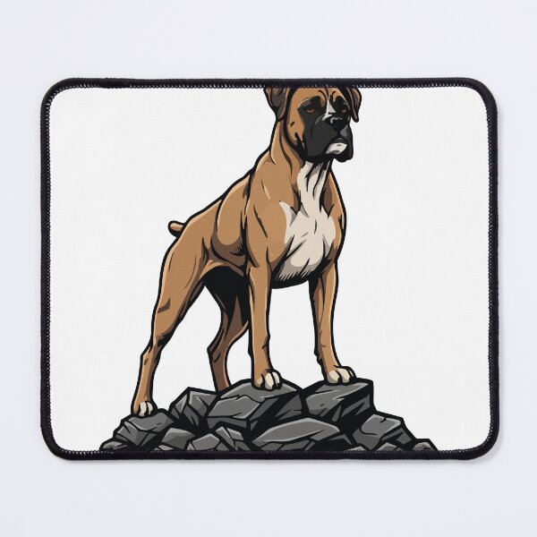 Item preview, Boxer Dog on Rock: Powerful and Noble Portrait designed and sold by PixelStudioBe.