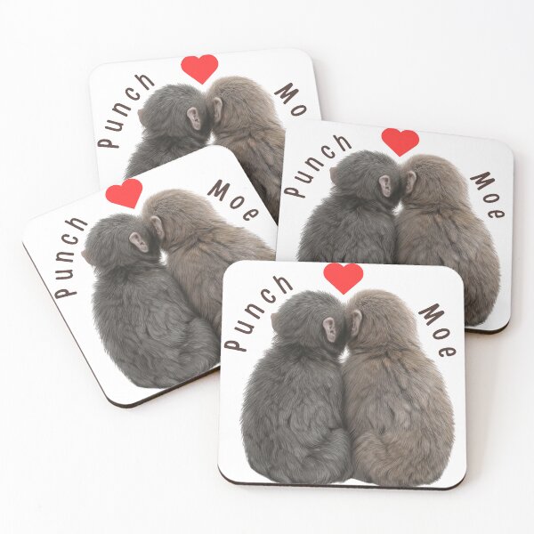Item preview, Punch ❤️ Moe - Japanese Macaque Best Friends designed and sold by aycemandesigns.