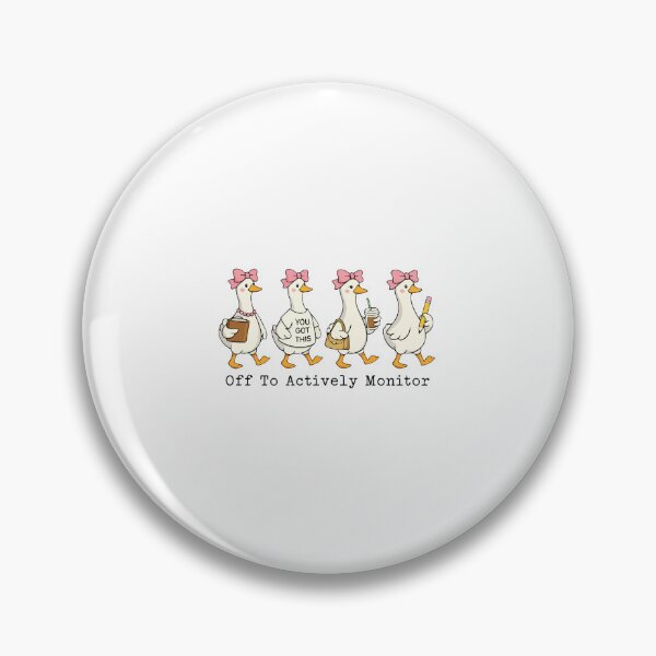 Item preview, Funny Goose Teacher Testing Day Actively Monitor Humor designed and sold by kiralynstration.
