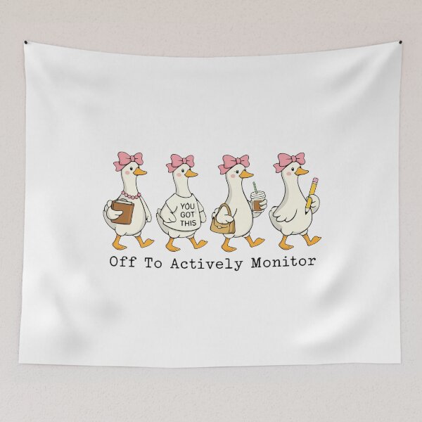Item preview, Funny Goose Teacher Testing Day Actively Monitor Humor designed and sold by kiralynstration.