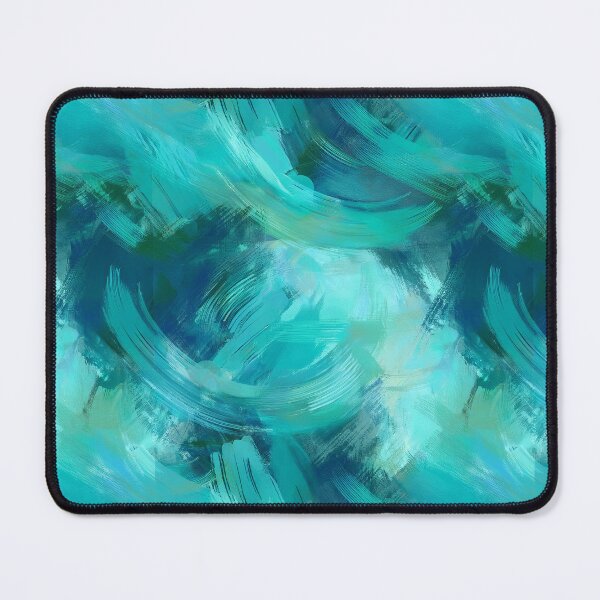 Item preview, Abstract teal green paint strokes designed and sold by AnnaHolyph.