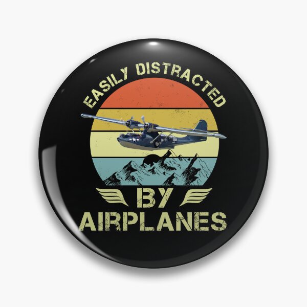 Item preview, Easily Distracted By Airplanes Vintage Seaplane Design designed and sold by Emberglowo.