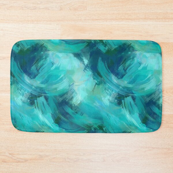 Item preview, Abstract teal green paint strokes designed and sold by AnnaHolyph.