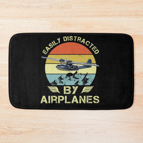 Item preview, Easily Distracted By Airplanes Vintage Seaplane Design designed and sold by Emberglowo.