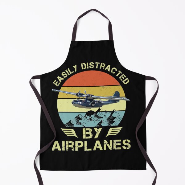 Item preview, Easily Distracted By Airplanes Vintage Seaplane Design designed and sold by Emberglowo.