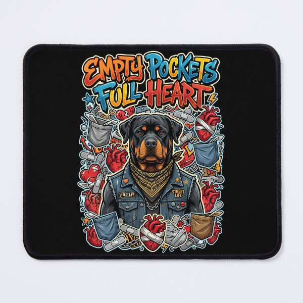 Item preview, Rottweiler Empty Pockets Full Heart Streetwear Graphic TShirt Art designed and sold by Tong4130.