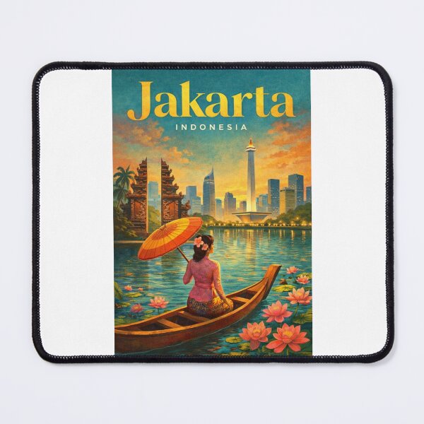 Item preview, Jakarta Monas Skyline with Kota Tua Gate and Sunda Kelapa Waterfront designed and sold by Places On Earth.