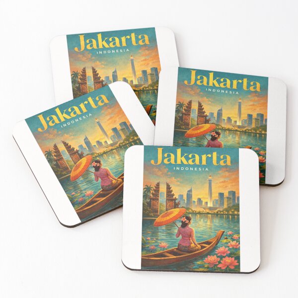 Item preview, Jakarta Monas Skyline with Kota Tua Gate and Sunda Kelapa Waterfront designed and sold by Places On Earth.