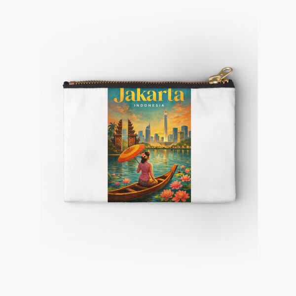 Item preview, Jakarta Monas Skyline with Kota Tua Gate and Sunda Kelapa Waterfront designed and sold by Places On Earth.