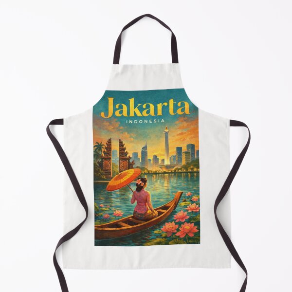 Item preview, Jakarta Monas Skyline with Kota Tua Gate and Sunda Kelapa Waterfront designed and sold by Places On Earth.