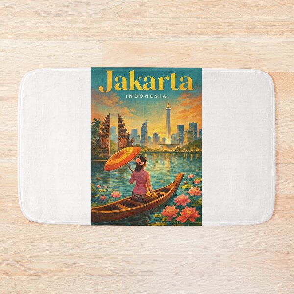 Item preview, Jakarta Monas Skyline with Kota Tua Gate and Sunda Kelapa Waterfront designed and sold by Places On Earth.