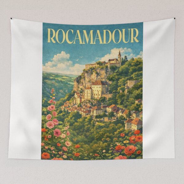 Item preview, Rocamadour Cliffside Village in Lot Valley Occitanie France designed and sold by Places On Earth.