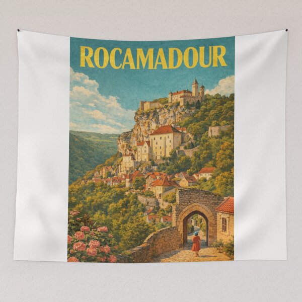 Item preview, Rocamadour Medieval Stone Arch and Sanctuary Over Lot Valley designed and sold by Places On Earth.