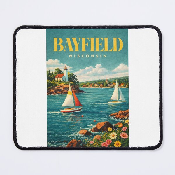 Item preview, Bayfield Lakeshore Sailboats and Apostle Islands National Lakeshore designed and sold by Places On Earth.